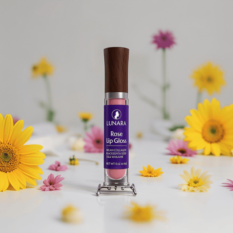 Lunara Lip Gloss (Gradual Plumping, Rose) (0.13oz) - Lunara Shopping