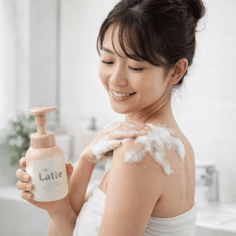 Kracie mä & më Latte Foaming Body Wash (19.36 fl.oz) - Lunara Shopping