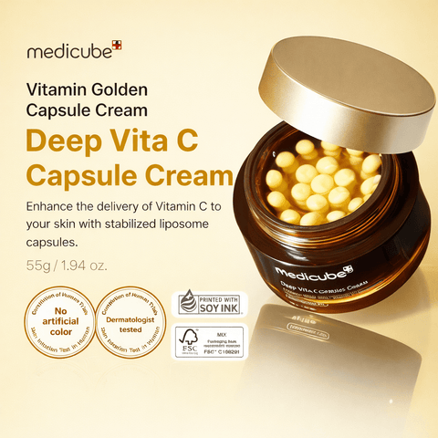 MEDICUBE Deep Vita C Capsule Face Cream (1.94 fl.oz) - Lunara Shopping