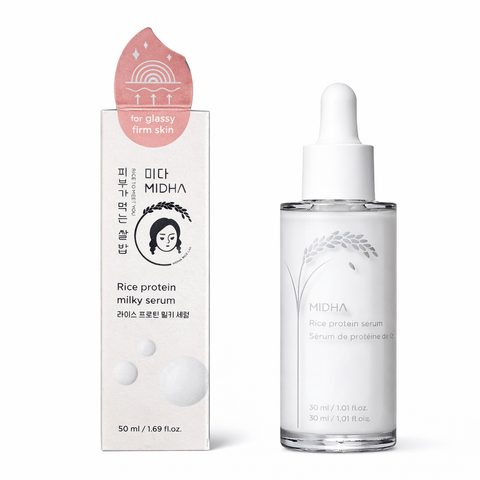 MIDHA Rice Protein Milky Serum For Glassy Firm Skin (1.69 fl.oz) - Lunara Cosmetics