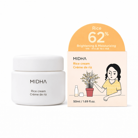 MIDHA Rice Cream for Glowing & Moisturising 64% (1.69 fl.oz) - Lunara Cosmetics