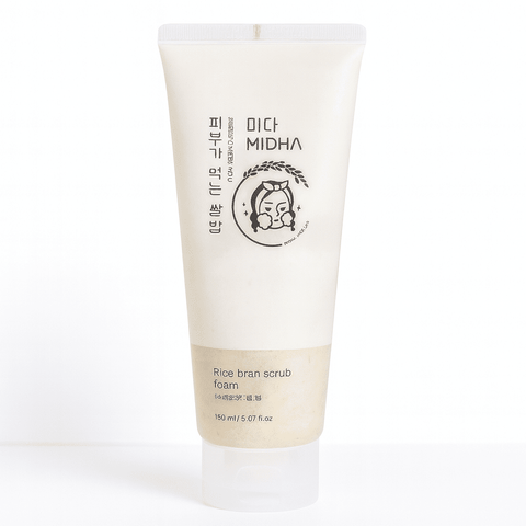 MIDHA Rice Bran Facial Scrub Foam (5.07 fl.oz) - Lunara Shopping