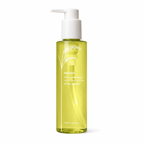 MIDHA Sebum Cleansing Oil With Rice Bran & Tea Tree (5.07 fl.oz) - Lunara Cosmetics