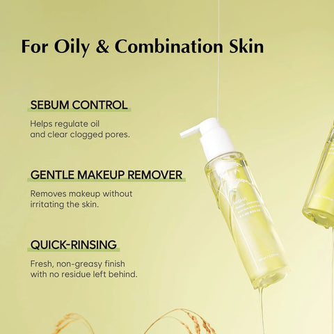 MIDHA Sebum Cleansing Oil With Rice Bran & Tea Tree (5.07 fl.oz) - Lunara Cosmetics