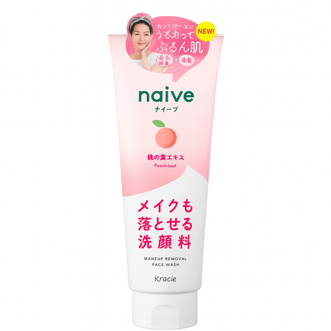 KRACIE Naïve Peach Leaf Makeup Removal Face Wash (4.1 fl.oz) - Lunara Shopping