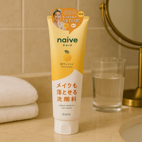 KRACIE Naïve YUZU Ceramide Makeup Removal Face Wash (4.1 fl.oz) - Lunara Shopping