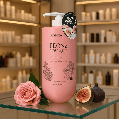 Glamfox PDRN And Rose And Fig Smoothing And Nourishing Body Lotion (33.81 fl.oz) - Lunara Shopping