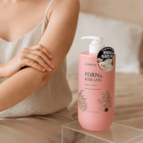Glamfox PDRN And Rose And Fig Smoothing And Nourishing Body Lotion (33.81 fl.oz) - Lunara Shopping