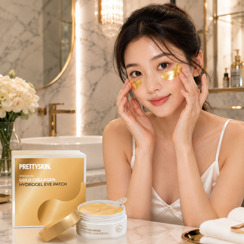 PRETTYSKIN Premium Gold Collagen Hydrogel Eye Patch 60ea (3.17 oz)