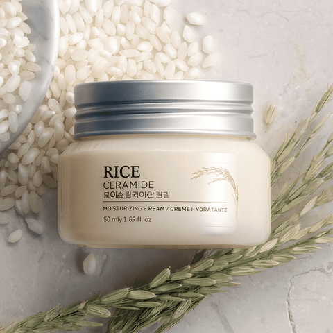 THE FACE SHOP Rice Ceramide Moisturizing Face Cream (1.69 fl.oz) - Lunara Shopping