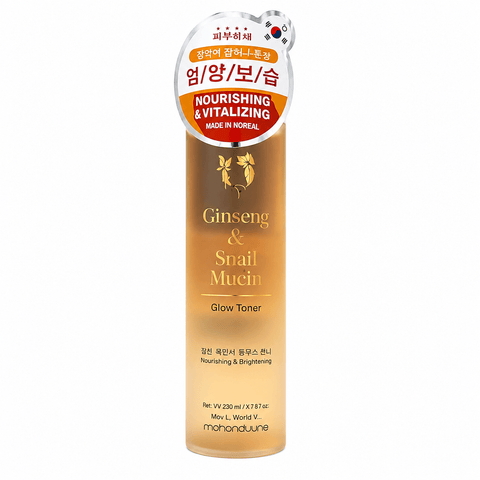 MONTNATURE Ginseng & Snail Mucin Glow Toner (6.76oz) - Lunara Cosmetics