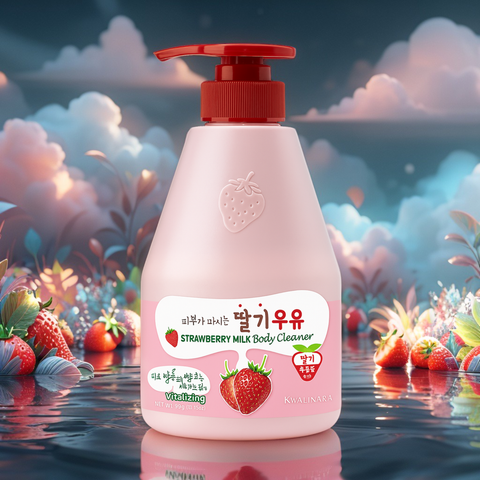 KWAILNARA Milk Body Cleanser & Lotion Set, (Strawberry) - Lunara Shopping