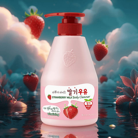 KWAILNARA Milk Body Cleanser (Strawberry), (19.75 fl.oz) - Lunara Shopping