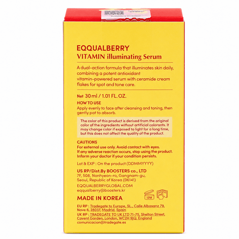 EQQUALBERRY Deep Cera Vitamin Illuminating Face Serum (1.01 fl.oz) - Lunara Cosmetics